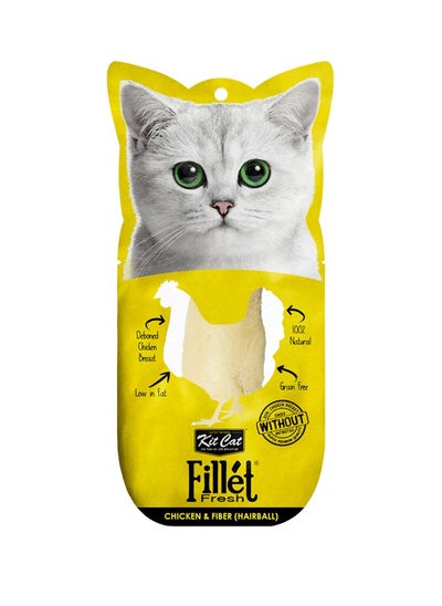 Buy Kit Cat Fillet Fresh Chicken and Fiber (Hairball) in UAE