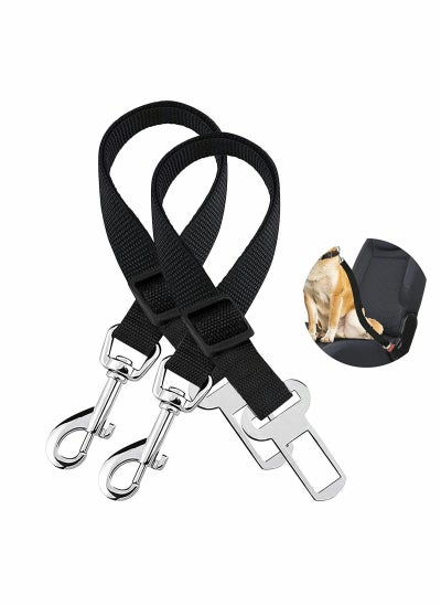 اشتري 2Pack Dog Car Seatbelt for All Pet Breeds and Sizes Fits Seatbelt Latches of Most Car Makes Buckles Adjustable Length 15 to 26 inches في الامارات