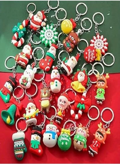 Buy Christmas Keychains -  Christmas Gifts , Different Shapes Christmas's  Keychain, Christmas Decoration Items,  24 pcs in Egypt