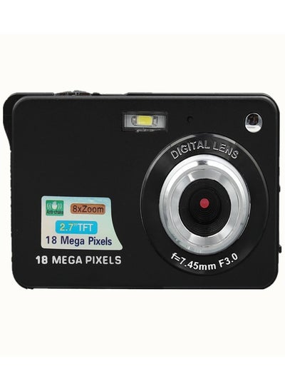 Buy 2.7 Inch Tft 18Mp 8X Zoom Digital Camera Mini Anti-Shake Full HD Digital Video Camera (Black) in UAE