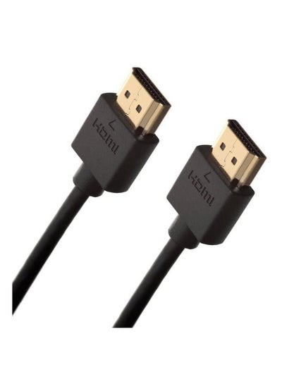 Buy Keendex KX2375 HDMI Male To HDMI Male 4K Cable With Ethernet and Gold Plated, 1 Meter - Black in Egypt