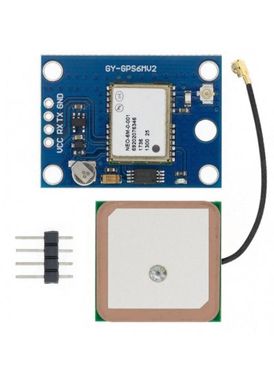 Buy GPS Module Board With Antenna For Arduino Blue/Silver in Saudi Arabia