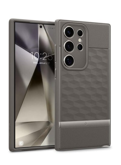 Buy Parallax Case compatible with Samsung Galaxy S24 Ultra Case 5G [Enhanced Ergonomic Design] Military Grade Drop Tested (2024) - Grey in UAE