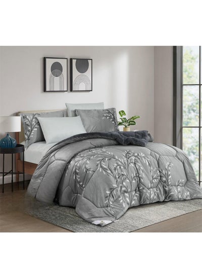 Buy Winter Duvet Set With Two-Sided Fabric Sturdy And Soft Heavy Filling 6 Pieces King Size in Saudi Arabia