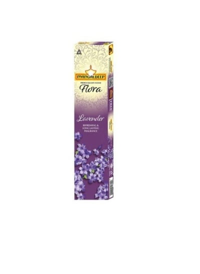 اشتري MANGALDEEP Premium quality incense FLORA lavender refreshing & long lasting fragrance 12 sticks في الامارات