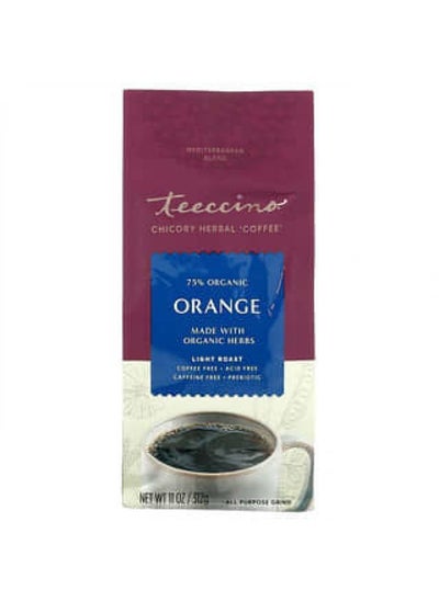 اشتري Teeccino, Chicory Herbal Coffee, Orange, Light Roast, Caffeine Free, 11 oz (312 g) في الامارات