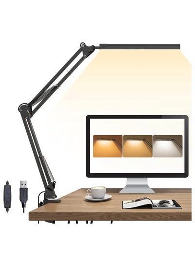 LED Desk Lamp, Table Lamp with Clamp for Computer/Desktop, Eye-Caring ...