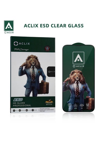 اشتري OPPO A17K Screen Protector - 9D Tempered Glass Full Coverage Screen Protector Compatible For OPPO A17K - Black/Clear في الامارات