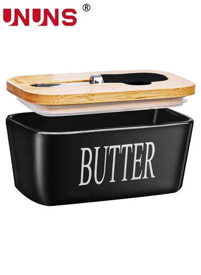 Buy Butter Dish With Lid And Knife,Airtight Porcelain Butter Container,Large Ceramic Butter Storage With Sealing Covered For Countertop,Butter Dishes in UAE