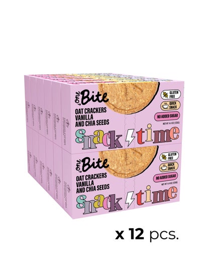 Buy Sweet Vanilla & Chia Oat Crackers Sugar and Gluten Free 12 pcs. x 125g in UAE