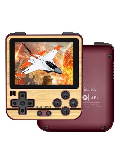 Buy RG280V Handheld Game Console with Opening Linux Tony System 64Bit 2.8inch IPS Screen , Retro Game Console with 64 TF Card 5000 Classic Games Portable Video Game Console (Gold) in Saudi Arabia