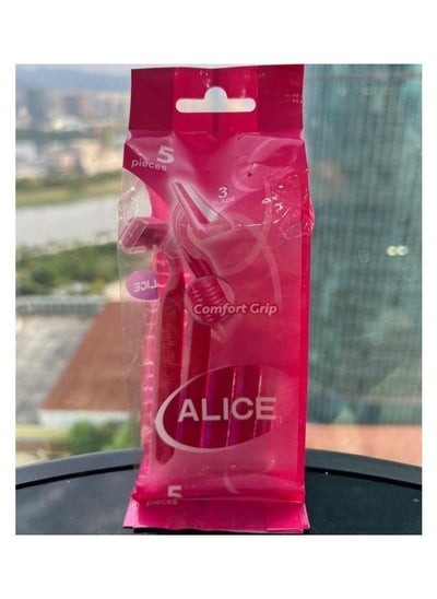 Buy Alice 3 Blade Disposable Razors For Women - 5 Pieces in Egypt