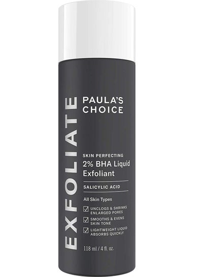 Buy PAULA'S CHOICE Skin Perfecting 2% Bha Liquid Salicylic Acid Exfoliate for Blackheads and Enlarged Pores 4oz 118ml in Saudi Arabia