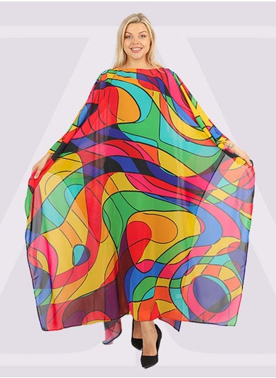 Buy Chiffon Cover Up - Printed in UAE