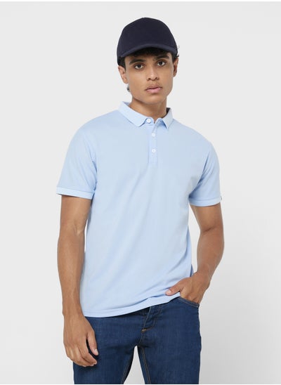 اشتري Men'S Polo Solid Short Sleeve T-Shirt في الامارات