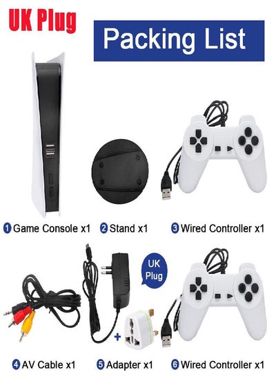 اشتري VAORLO Game Station 5 Video Game Console With 200 Classic Game 8 Bit TV Consola Retro Handheld Kids USB Wired Gaming Player AV Output في السعودية