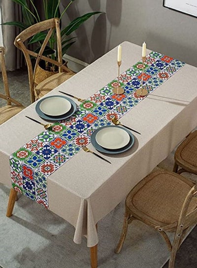 Buy Oil And Water Proof Table Cloth Multicolour 140x180 cm in UAE