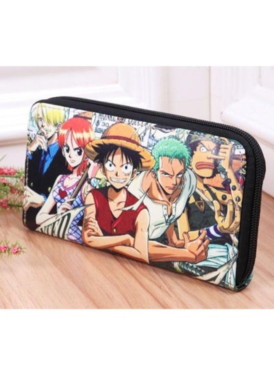 Buy New ONE PIECE Personalized Multi Compartment Capacity Cartoon Long Zipper Wallet in UAE