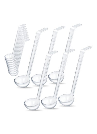 اشتري Clear Small Ladles, Mini Ladle for Sauce, Long Handle Punch Acrylic Ladles, Plastic Dressing and Sauces Ladles for Serving Soup Punch Bowl Cocktail Juices Fruit Parties(10PCS, 21CM) في الامارات