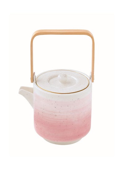 Buy Artesanal Porcelain Teapot, Pink - 800 ml in UAE