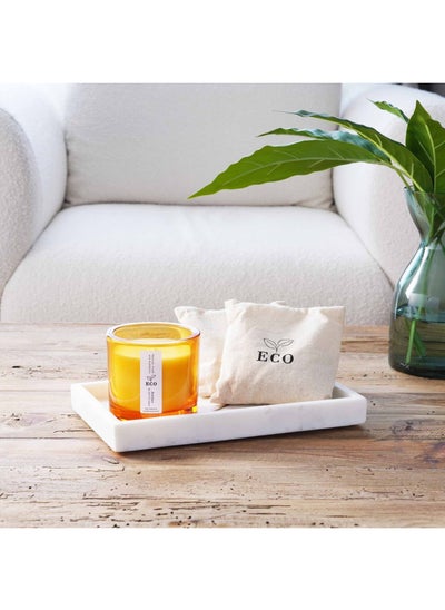 اشتري Eco By The Fire Place Orange Jar Candle 190gm - 28 Hrs في الامارات