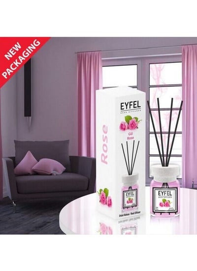 Buy Eyfel Reed Diffuser Rose Room Air Freshener 120ml in UAE