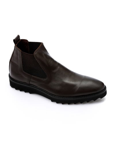 Buy Genuine Leather Slip On Men Chelsea Boots - Brown in Egypt