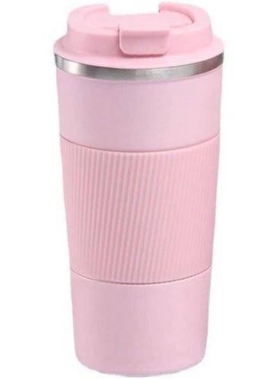 Portable Vacuum Stainless Steel Insulated Travel Mug Coffee Mugs Water  Bottle Coffee Cup PINK 510ML