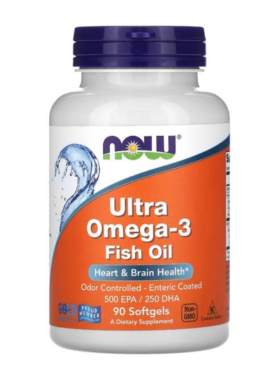 Buy NOW Foods, Ultra Omega-3 Fish Oil, 90 Softgels in Saudi Arabia