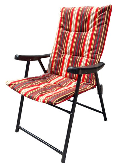 Buy Foldable Camping Chair with Cusion Premium Quality | Beach Chair | Garden Chair | Fishing Chair | Travel Chair | Picnic Chair in UAE