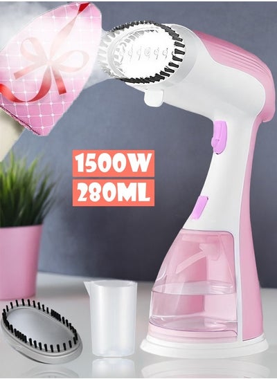 Buy Garment Steamer Iron,High-Power Handheld Garment Steamer Clothes Steamer Portable Steam Iron 30s Fast Heat-up Ironing Wrinkle Remover -1500W 280ML in Saudi Arabia