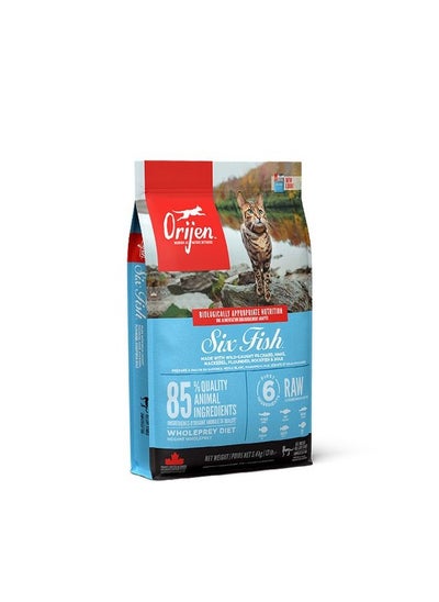 Buy Six Fish Dry Cat Food 1.8KG in UAE