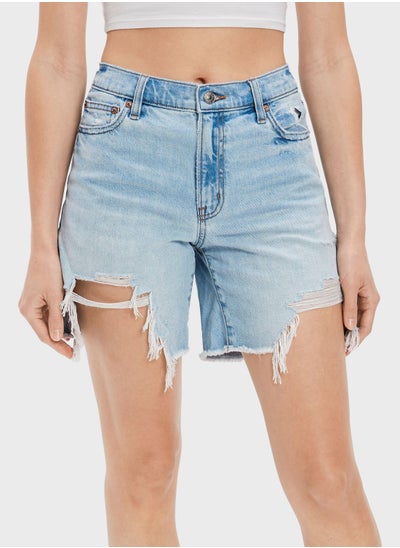 Buy High Waist Denim Shorts in UAE