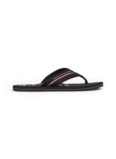 Buy Men's Web Beach Sandals - Polyester, Black in Saudi Arabia