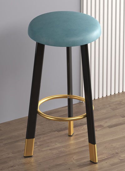 اشتري Simple and Light Luxury Home Bar Stool High Stool, PU Comfortable Cushion 70cm في السعودية