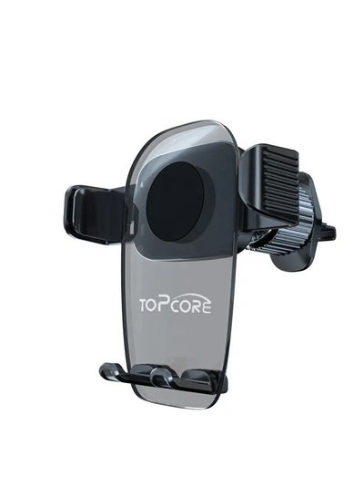 Buy TOPCORE Phone Holders for Your Car Vent with Auto Clamp Design, Handsfree Cell Phone Car Mount for iPhone Android All Smartphone, Transparent Black Panel in UAE