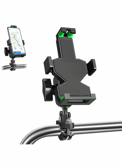 Buy Motorcycle Phone Mount, Quick Install Handlebar Clip for Bicycle Scooter, Adjustable Handlebar, 10s Install, Release Clamp, Compatible with iPhone Android Cell Phones in UAE