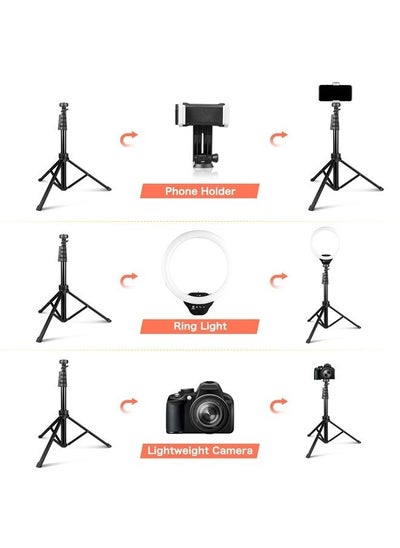 Buy 12” LED Ring Light with Stand and Phone Holder, Video Light 3000K-6000K Dimmable Selfie Ringlight for YouTube Video/Live Stream/Makeup in UAE