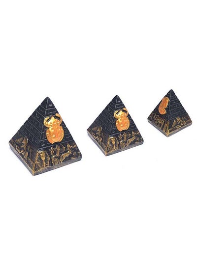 اشتري immatgar pharaonic pyramids Statue ancient Egyptian souvenirs gifts for women and men Home Décor Sculpture Pharaohs art (shape 8 - Golden1 - 6.5 CM Height) في مصر