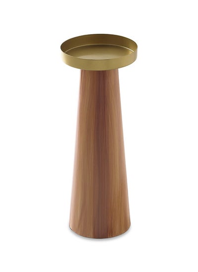 Buy Ruhi Pillar Candle Holder, Brown - 10.5x17.5 cm in UAE