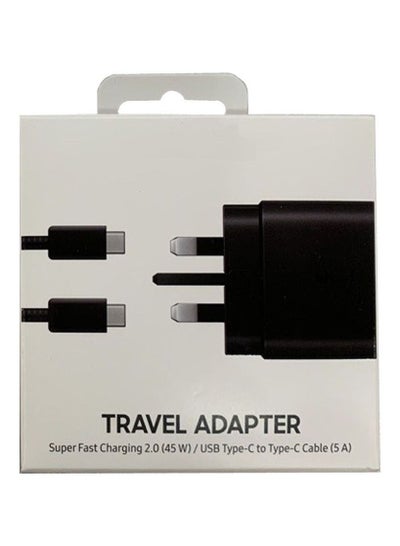 Buy 45W PD Super Fast charger with USB-C to USB-C cable compatible with mobile phones, macbooks in Egypt