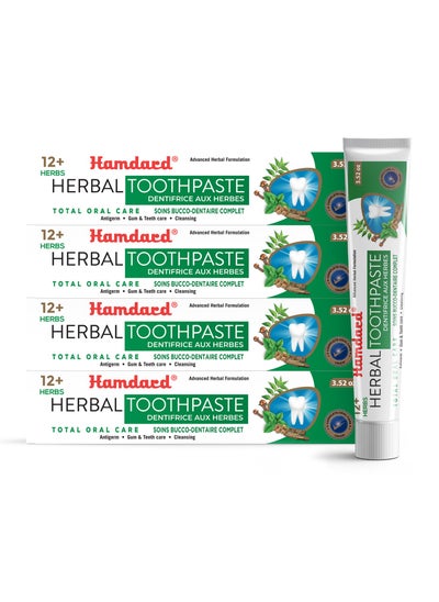 Buy 12 Herbs Total Oral Care Toothpaste 100g (Pack of 4) in UAE