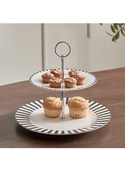 Buy Gusto 2-Tier Cake Stand 27 cm in UAE