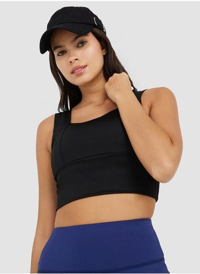 Buy Panel Detail Broad Waistband Support Active Sports Bra in Saudi Arabia