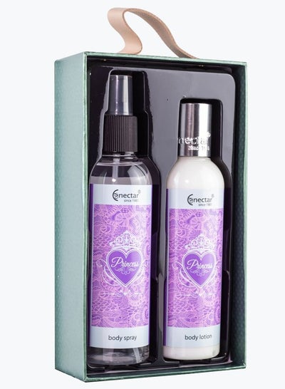 Buy Princess gift set body mist 200ml, body lotion 200ml in Saudi Arabia