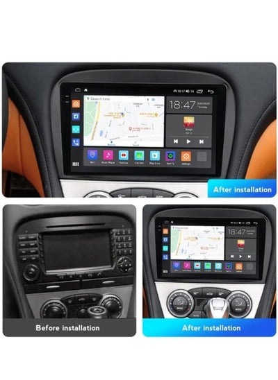 اشتري Android Screen For Mercedes SL R230 SL350 SL500 SL55 SL600 SL65 2001-2007 4GB RAM Support Apple Carplay Android Auto Wireless SIM Card Support Fast Interface AHD Camera Included DSP USB Bluetooth في الامارات