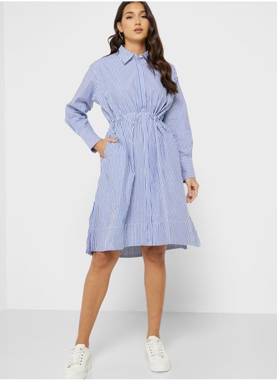 Buy Striped Button Down Shirt Dress in Saudi Arabia