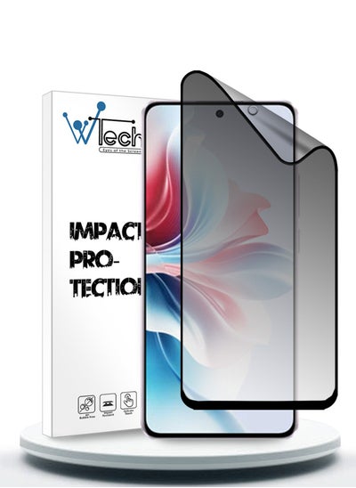 Buy Nano Ceramic Privacy Full Glue Full Cover Matte Flexible Screen Protector For Oppo Reno11 F 5G 2024 Clear/Black in UAE