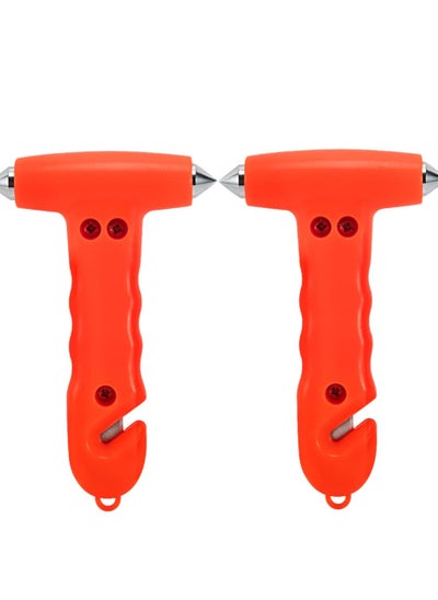 اشتري Car Safety Hammer, 2-Pack Auto Emergency Escape Hammer with Window Breaker and Seat Belt Cutter, Striking Red Emergency Escape Tool for Car Accidents Family Rescue & Auto Emergency Escape Tools في الامارات