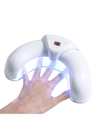 اشتري Gel UV LED Nail Lamp, 36 W UV Nail Light with 3 Timer Setting, Scalable Design Prevent Hands from Turning Dark, for Home and Salon White في الامارات